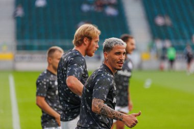 Yuri Ribeiro PKO BP Ekstraklasa 2023 / 24 maçında Legia Warszawa ve LKS Lodz arasında Marshall Jozef Plisudski 'nin Legia, Varşova, Polonya Belediye Stadyumu' nda. (Maciej Rogowski)
