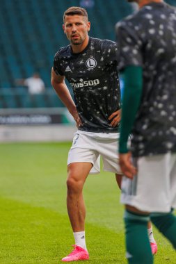 Yuri Ribeiro PKO BP Ekstraklasa 2023 / 24 maçında Legia Warszawa ve LKS Lodz arasında Marshall Jozef Plisudski 'nin Legia, Varşova, Polonya Belediye Stadyumu' nda. (Maciej Rogowski)