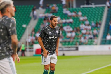 Yuri Ribeiro PKO BP Ekstraklasa 2023 / 24 maçında Legia Warszawa ve LKS Lodz arasında Marshall Jozef Plisudski 'nin Legia, Varşova, Polonya Belediye Stadyumu' nda. (Maciej Rogowski)