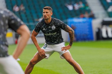 Yuri Ribeiro PKO BP Ekstraklasa 2023 / 24 maçında Legia Warszawa ve LKS Lodz arasında Marshall Jozef Plisudski 'nin Legia, Varşova, Polonya Belediye Stadyumu' nda. (Maciej Rogowski)