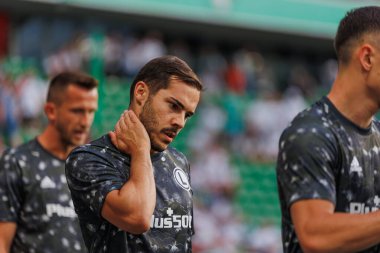Yuri Ribeiro PKO BP Ekstraklasa 2023 / 24 maçında Legia Warszawa ve LKS Lodz arasında Marshall Jozef Plisudski 'nin Legia, Varşova, Polonya Belediye Stadyumu' nda. (Maciej Rogowski)