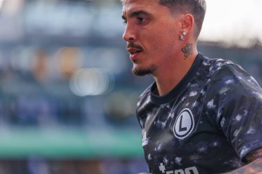 Yuri Ribeiro PKO BP Ekstraklasa 2023 / 24 maçında Legia Warszawa ve LKS Lodz arasında Marshall Jozef Plisudski 'nin Legia, Varşova, Polonya Belediye Stadyumu' nda. (Maciej Rogowski)