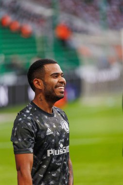 Yuri Ribeiro PKO BP Ekstraklasa 2023 / 24 maçında Legia Warszawa ve LKS Lodz arasında Marshall Jozef Plisudski 'nin Legia, Varşova, Polonya Belediye Stadyumu' nda. (Maciej Rogowski)