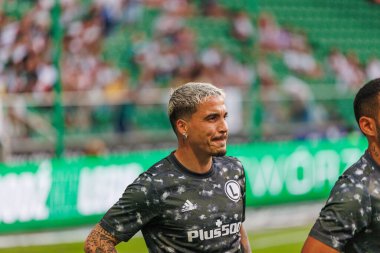 Yuri Ribeiro PKO BP Ekstraklasa 2023 / 24 maçında Legia Warszawa ve LKS Lodz arasında Marshall Jozef Plisudski 'nin Legia, Varşova, Polonya Belediye Stadyumu' nda. (Maciej Rogowski)