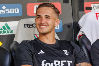 Yuri Ribeiro PKO BP Ekstraklasa 2023 / 24 maçında Legia Warszawa ve LKS Lodz arasında Marshall Jozef Plisudski 'nin Legia, Varşova, Polonya Belediye Stadyumu' nda. (Maciej Rogowski)