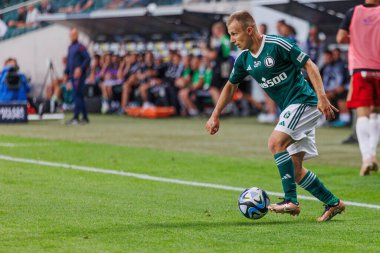 Yuri Ribeiro PKO BP Ekstraklasa 2023 / 24 maçında Legia Warszawa ve LKS Lodz arasında Marshall Jozef Plisudski 'nin Legia, Varşova, Polonya Belediye Stadyumu' nda. (Maciej Rogowski)