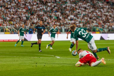 Yuri Ribeiro PKO BP Ekstraklasa 2023 / 24 maçında Legia Warszawa ve LKS Lodz arasında Marshall Jozef Plisudski 'nin Legia, Varşova, Polonya Belediye Stadyumu' nda. (Maciej Rogowski)