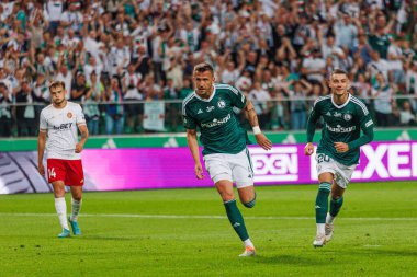 Yuri Ribeiro PKO BP Ekstraklasa 2023 / 24 maçında Legia Warszawa ve LKS Lodz arasında Marshall Jozef Plisudski 'nin Legia, Varşova, Polonya Belediye Stadyumu' nda. (Maciej Rogowski)