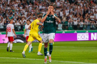 Yuri Ribeiro PKO BP Ekstraklasa 2023 / 24 maçında Legia Warszawa ve LKS Lodz arasında Marshall Jozef Plisudski 'nin Legia, Varşova, Polonya Belediye Stadyumu' nda. (Maciej Rogowski)