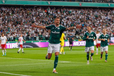 Yuri Ribeiro PKO BP Ekstraklasa 2023 / 24 maçında Legia Warszawa ve LKS Lodz arasında Marshall Jozef Plisudski 'nin Legia, Varşova, Polonya Belediye Stadyumu' nda. (Maciej Rogowski)