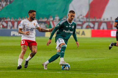 Yuri Ribeiro PKO BP Ekstraklasa 2023 / 24 maçında Legia Warszawa ve LKS Lodz arasında Marshall Jozef Plisudski 'nin Legia, Varşova, Polonya Belediye Stadyumu' nda. (Maciej Rogowski)