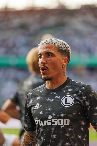 stock image Yuri Ribeiro during  PKO BP Ekstraklasa 2023/24 game between Legia Warszawa and  LKS Lodz at  Marshall Jozef Plisudski's Municipal Stadium of Legia, Warsaw, Poland. (Maciej Rogowski)