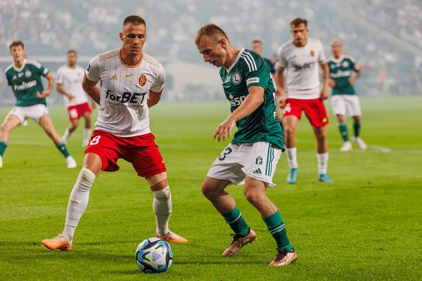 stock image Yuri Ribeiro during  PKO BP Ekstraklasa 2023/24 game between Legia Warszawa and  LKS Lodz at  Marshall Jozef Plisudski's Municipal Stadium of Legia, Warsaw, Poland. (Maciej Rogowski)