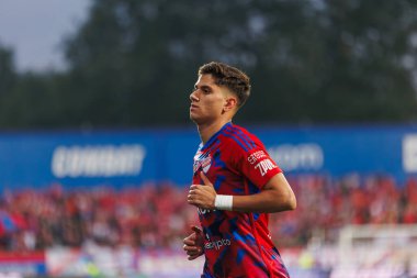 Ben Lederman, 2023 / 24 UEFA Şampiyonlar Ligi eleme turu sırasında Rakow Czestochowa ve Qarabag FK arasında Miejski Stadion Pilkarski RKS Rakow Czestochowa, Czestochowa, Polonya 'da oynandı. (Maciej Rogowski)