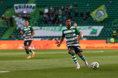 Liga Portekiz 2022 / 23 maçında Marcus Edwards Estadio Jose Alvalade, Lizbon 'da CP ve CS Maritimo arasında oynadı. (Maciej Rogowski)