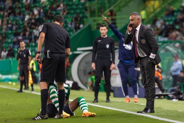 Portekiz Ligi 2022 / 23 maçında Jose Manuel Gomes ile Portekiz 'deki Estadio Jose Alvalade' de CS Maritimo arasında oynanan maçta. (Maciej Rogowski)