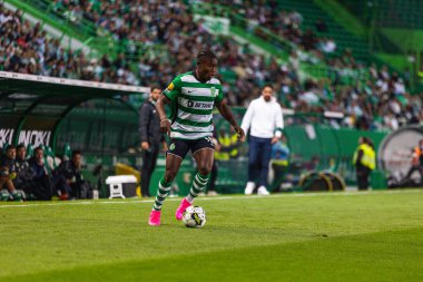 Portekiz Ligi 2022 / 23 maçında Estadio Jose Alvalade, Lizbon 'da Sporting CP ve CS Maritimo arasında Issahaku Fatawu. (Maciej Rogowski)