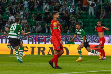 Portekiz Ligi 2022 / 23 maçında Pedro Goncalves Estadio Jose Alvalade, Lizbon, Portekiz 'de Sporting CP ve CS Maritimo arasında. (Maciej Rogowski)