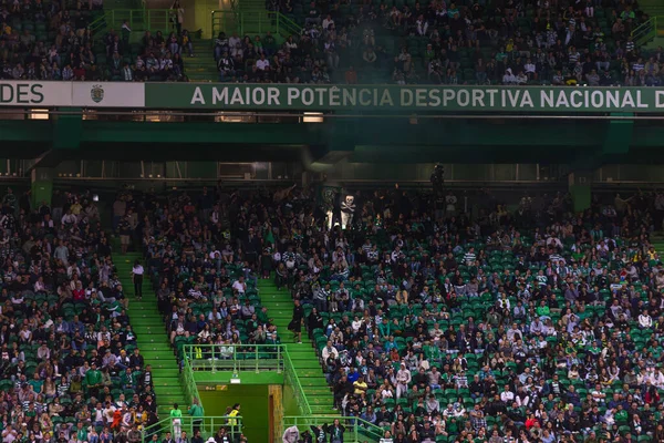 Aficionados Durante Partido Liga Portugal 2022 Entre Sporting Maritimo Estadio — Foto de Stock