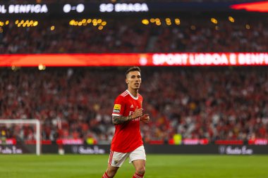 Liga Portekiz 2022 / 23 maçında SL Benfica ve SC Braga arasında Estadio Da Luz, Lisboa, Portekiz 'de oynanan Alejandro Grimaldo maçında. (Maciej Rogowski)