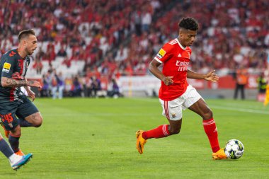 Portekiz 'deki Estadio Da Luz, Lisboa' da SL Benfica ve SC Braga arasında oynanan Liga 2022 / 23 maçında David Neres. (Maciej Rogowski)