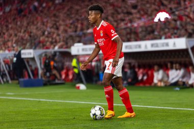 Portekiz 'deki Estadio Da Luz, Lisboa' da SL Benfica ve SC Braga arasında oynanan Liga 2022 / 23 maçında David Neres. (Maciej Rogowski)