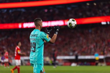 Portekiz Ligi 2022 / 23 maçında SL Benfica ve SC Braga arasında Estadio Da Luz, Lisboa, Portekiz 'de oynanan Odysseas Vlachodimos maçı. (Maciej Rogowski)