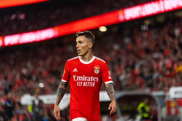 Liga Portekiz 2022 / 23 maçında SL Benfica ve SC Braga arasında Estadio Da Luz, Lisboa, Portekiz 'de oynanan Alejandro Grimaldo maçında. (Maciej Rogowski)