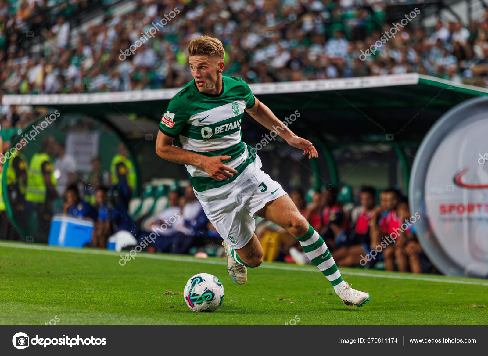 Viktor Gyokeres celebrates after scoring his first goal during Liga  Portugal 23/24 game between Sporting CP and FC Vizela at Estadio Jose  Alvalade Stock Photo - Alamy