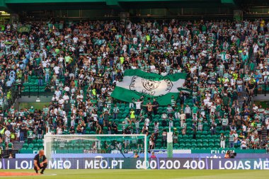 Liga Portugal maçında taraftarlar, Portekiz, Lizbon 'da Estadio Jose Alvalade' de Sporting CP ve FC Vizela arasında 23 / 24 maç yaptı. (Maciej Rogowski)