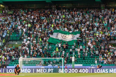 Fans during  Liga Portugal 23/24 game between Sporting CP and  FC Vizela at Estadio Jose Alvalade, Lisbon, Portugal. (Maciej Rogowski) clipart