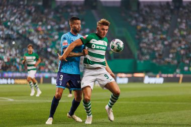 Bruno Wilson, Liga Portekiz maçında Victor Gyokeres Sporting CP ve FC Vizela arasında Estadio Jose Alvalade, Lizbon, Portekiz 'de oynandı. (Maciej Rogowski)