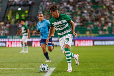 Afonso Moreira, Liga Portekiz maçında Sporting CP ve FC Vizela arasında Estadio Jose Alvalade, Lizbon, Portekiz 'de oynanan maçta. (Maciej Rogowski)