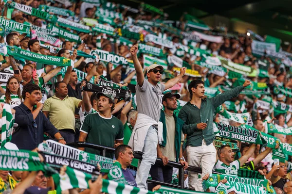 Tifosi Durante Partita Liga Portugal Tra Sporting Vizela All Estadio — Foto Stock