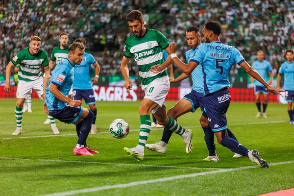 Viktor Gyokeres scores a goal during Liga Portugal 23/24 game between  Sporting CP and FC Vizela at Estadio Jose Alvalade, Lisbon, Portugal.  (Maciej Stock Photo - Alamy