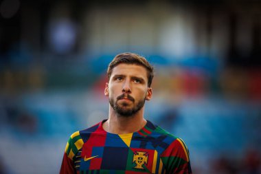 Ruben Dias UEFA Euro 2024 eleme maçında Portekiz ve Lüksemburg milli takımları arasında Estadio Algarve, Faro 'da oynandı. (Maciej Rogowski)
