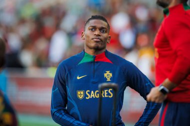 UEFA Euro 2024 eleme maçında Rafael Leao Portekiz ve Lüksemburg milli takımları arasında Estadio Algarve, Faro 'da oynandı. (Maciej Rogowski)
