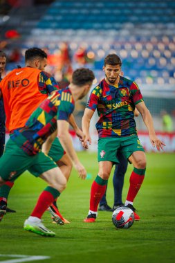 Ruben Dias UEFA Euro 2024 eleme maçında Portekiz ve Lüksemburg milli takımları arasında Estadio Algarve, Faro 'da oynandı. (Maciej Rogowski)
