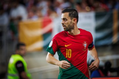 UEFA Euro 2024 eleme maçında Portekiz ve Lüksemburg milli takımları arasında Estadio Algarve, Faro 'da oynanan Bernardo Silva. (Maciej Rogowski)