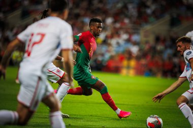 Nelson Semedo, UEFA Euro 2024 eleme maçında Portekiz ve Lüksemburg milli takımları arasında Estadio Algarve, Faro 'da oynandı. (Maciej Rogowski)