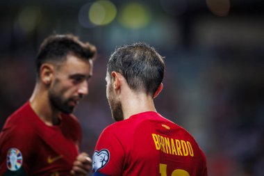 UEFA Euro 2024 eleme maçında Portekiz ve Lüksemburg milli takımları arasında Estadio Algarve, Faro 'da oynanan Bernardo Silva. (Maciej Rogowski)