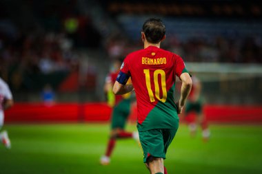 UEFA Euro 2024 eleme maçında Portekiz ve Lüksemburg milli takımları arasında Estadio Algarve, Faro 'da oynanan Bernardo Silva. (Maciej Rogowski)