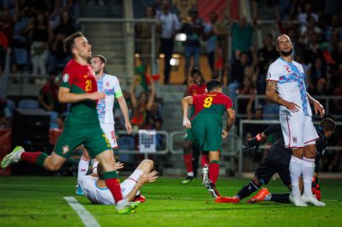 UEFA Euro 2024 eleme maçı sırasında Portekiz ve Lüksemburg milli takımları arasında Estadio Algarve, Faro 'da oynanan X maçı sırasında. (Maciej Rogowski)