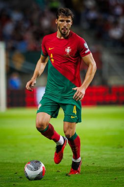 Ruben Dias UEFA Euro 2024 eleme maçında Portekiz ve Lüksemburg milli takımları arasında Estadio Algarve, Faro 'da oynandı. (Maciej Rogowski)
