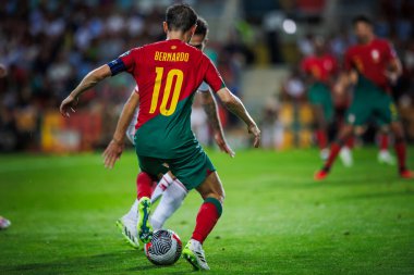 UEFA Euro 2024 eleme maçında Portekiz ve Lüksemburg milli takımları arasında Estadio Algarve, Faro 'da oynanan Bernardo Silva. (Maciej Rogowski)