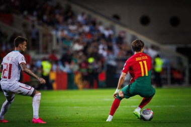 Joao Felix UEFA Euro 2024 eleme maçında Portekiz ve Lüksemburg milli takımları arasında Estadio Algarve, Faro 'da oynandı. (Maciej Rogowski)