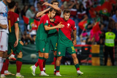 UEFA Euro 2024 eleme maçı sırasında Portekiz ve Lüksemburg milli takımları arasında Estadio Algarve, Faro 'da oynanan X maçı sırasında. (Maciej Rogowski)