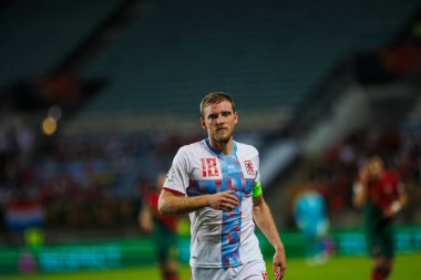 Laurent Jans, UEFA Euro 2024 eleme maçında Portekiz ve Lüksemburg milli takımları arasında Estadio Algarve, Faro 'da oynandı. (Maciej Rogowski)