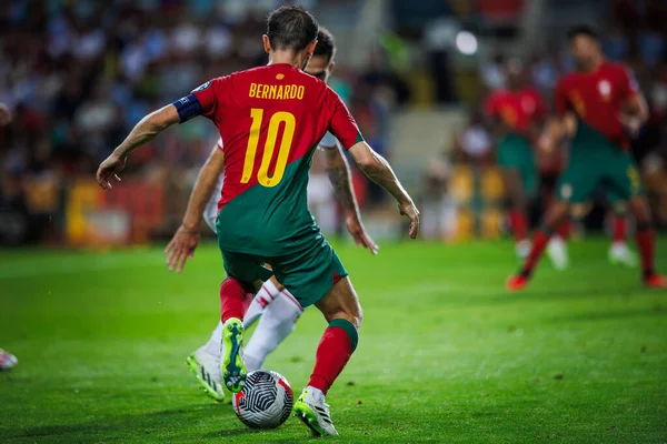 Bernardo Silva Durante Partita Qualificazione Uefa Euro 2024 Tra Nazionali — Foto Stock
