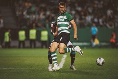 x, Liga Portekiz maçında Sporting CP ve Moreirense FC arasında Estadio Jose Alvalade, Lizbon, Portekiz 'de oynanan 23 / 24 maçında. (Maciej Rogowski)